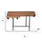 Homeroots 18" X 32" Brown Wall Mount Teak Rectangular Shower Bench With Legs 549360 - alternate 3
