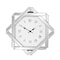 Homeroots 26" Silver Mirrored Glass Silent Analog Geometric Wall Clock 635634 - alternate 7