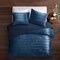 Homeroots Navy Blue Twin Polyester 180 Thread Count Washable Down Comforter Set 528896 - alternate 3