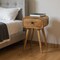 Homeroots 19" Beige Solid Wood Square One Drawer Nightstand 651572 - alternate 14