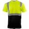 Ironwear Class 2 Hi Vis Reflective Short Sleeve Safety Shirt with Chest Pocket, Lime/Black, 3X-Large 1805-LB-3XL - alternate 1