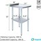 Amgood 24 in. x 18 in. Stainless Steel Work Table, Narrow Filler Table with 1.5 in. Backsplash for AMG WT-2418-BS-Z - alternate 4