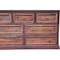 Homeroots 64" Brown Distressed Solid and Reclaimed Wood Seven Drawer Double Dresser 554673 - alternate 13