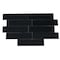 Apollo Tile Black 3 in x 12 in Glass Matte Wall Subway 5 sqft/case, 20PK APLA88091M 3X12A - alternate 5