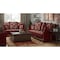 Homeroots 95" Burgundy Chenille Convertible Futon Sleeper Sofa And Toss Pillows With Storage 607082 - alternate 5