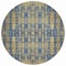 Homeroots 8' Blue Taupe And Beige Round Moroccan Washable Indoor Outdoor Area Rug 577189 - alternate 7
