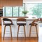 Armen Living Shelly 26" Counter Height Swivel Brown Faux Leather and Walnut Wood Bar Stool LCSHBABRWA26 - alternate 7