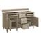 James Martin Vanities Lorelai 60" Double Vanity, Whitewashed Oak, w/ 3 CM Phantome Eclos Top 424-V60D-WWO-3PHT - alternate 6
