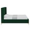 Homeroots Green Velvet Upholstered Queen Bed Frame 544813 - alternate 5