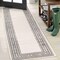 Jonathan Y Sebastian High-Low Modern Diamond Border Ivory/Beige 2 ft. x 8 ft. Indoor/Outdoor Runner Rug HWC102B-28 - alternate 1