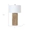Homeroots Set of Two 30" Gold USB Table Lamps With White Drum Shades 571292 - alternate 5