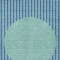 Homeroots 3' X 5' Teal Blue And Aqua Striped Washable Indoor Outdoor Area Rug 597199 - alternate 5