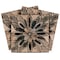 Homeroots 6" x 6" Brown And Black Vinyl Arabesque Peel And Stick Removable Tiles 569397 - alternate 7