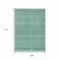 Homeroots 9' X 12' Turquoise And Aqua Striped Washable Indoor Outdoor Area Rug 615384 - alternate 6