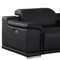 Homeroots 175" Black Top Grain Leather Reclining USB Sofa And Storage 643708 - alternate 4