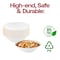 Smarty Had A Party 6 oz. White with Gold Rim Organic Round Disposable Plastic Dessert Bowls (120 Bowls), 120PK 936-WHG-CASE - alternate 5