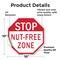 Signmission Stop Nut-free Zone, 10 Inch X 10 Inch, Vinyl Decal OC-D-10-119 - alternate 3