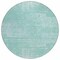 Homeroots 8' Turquoise And Teal Blue Round Abstract Washable Indoor Outdoor Area Rug 588800 - alternate 3