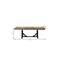 Homeroots 68" Natural and Black Wood Removable Leaf Trestle Base Extendable Dining Table 631267 - alternate 4