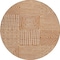Homeroots 8' Copper And Ivory Round Geometric Washable Indoor Outdoor Area Rug 600776 - alternate 6