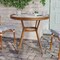 Flash Furniture Lourdes French Bistro 31.5in. Tbl, White and Navy PE Rattan, Glass Top, Bamboo Print Aluminum Frame SDA-AD641012-80-WHNVY-NAT-GG - alternate 6