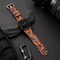 Elegani Alligator-Embossed Leather Band Compatible with Apple Watch 45mm, Orange, Yellow Gold Buckle LAT5-ORG-YGD-45 - alternate 4