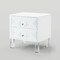 Homeroots 24" White And Clear Wood And Acrylic End Table With Two Drawers 544109 - alternate 5