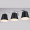 Vaxcel Barrington 3 Light Black and Chrome Industrial Bathroom Vanity Fixture with Metal Shade W0424 - alternate 5