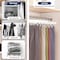 Serenelife Skirt and Pant Hanger with Adjustable Non-Slip Steel Clips, Premium Wooden, 360 degrees, 10PK SLWPHWH10 - alternate 2