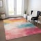 Homeroots 5' X 8' Pink Gold And Teal Blue Abstract Washable Indoor Outdoor Area Rug 611277 - alternate 6