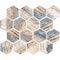 Apollo Tile Blue Beige 10.2 in x 11.7 in Recycled Glass Matte Floor and Wall Mosaic Tile 8.29 sqft/case, 10PK APLNNH8805BLA - alternate 1