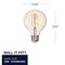 Bulbrite 40W Equivalent Amber Light G25 Dimmable LED Filament Light Bulb, 2PK 861031 - alternate 2