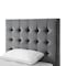Homeroots Gray Solid Wood Twin Tufted Upholstered Velvet Bed 544755 - alternate 7