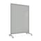 Ghent EZ Mobile Glassboard, Aluminum Frame, Magnetic, 75"H x 50"W, Gray EZ1MA7550GY - alternate 1
