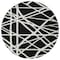 Homeroots 8' Black And Ivory Round Geometric Washable Indoor Outdoor Area Rug 600422 - alternate 5