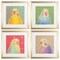 Homeroots Set Of Four Colorful Bird A S/4 Gold Framed Print Wall Art, 4PK 521461 - alternate 1
