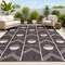 Jonathan Y Soren Modern Geometric Black/Cream 4 ft. x 6 ft. Indoor/Outdoor Area Rug TSN304A-4 - alternate 1