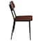 Flash Furniture Lincoln Industrial Dining Chair with Gunmetal Steel Frame and Rustic Wood Seat, PK2 2-XU-DG-60725-GG - alternate 8