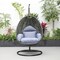 Leisuremod Charcoal Wicker Hanging Egg Swing Chair with Charcoal Cushions ESCCH-40CBU - alternate 7