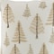 Homeroots 18" Natural Silver And Gold Cotton Christmas Trees Throw Pillow With Beads And Embroidery 719257 - alternate 2
