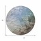 Homeroots 8' Denim Blue Taupe And Ivory Round Abstract Washable Indoor Outdoor Area Rug 617349 - alternate 6