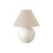 Homeroots 16" Cream Ceramic Round Table Lamp With Cream Empire Shade 545817 - alternate 1