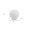 Homeroots 4" White Aluminum Decorative Orb Tabletop Sculpture 373766 - alternate 2
