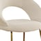 Homeroots White and Gold Velvet and Metal Curved Back Dining Side Chair 719658 - alternate 3