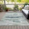 Homeroots 3' X 5' Mint Green Ivory And Denim Blue Abstract Washable Indoor Outdoor Area Rug 612533 - alternate 7