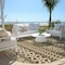 Homeroots 8' Brown And Taupe Round Quatrefoil Washable Indoor Outdoor Area Rug 583236 - alternate 5