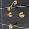 Kingston Brass Double-Handle Tub and Shower Faucet, Brushed Brass KB247FL - alternate 2