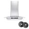 Wrightmaster 30 in. 450 CFM Wall Mounted Range Hood in Stainless Steel with 3-Speed Exhaust Fan, Auto Shut Off ZR-S75502 - alternate 1