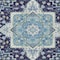 Homeroots 8' X 10' Navy Blue Ivory And Black Oriental Washable Indoor Outdoor Area Rug 600171 - alternate 6