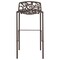 Leisuremod Devon Mid-Century Modern Aluminum Bar Stool with Powder Coated Frame and Footrest, Brown DB31BR - alternate 5